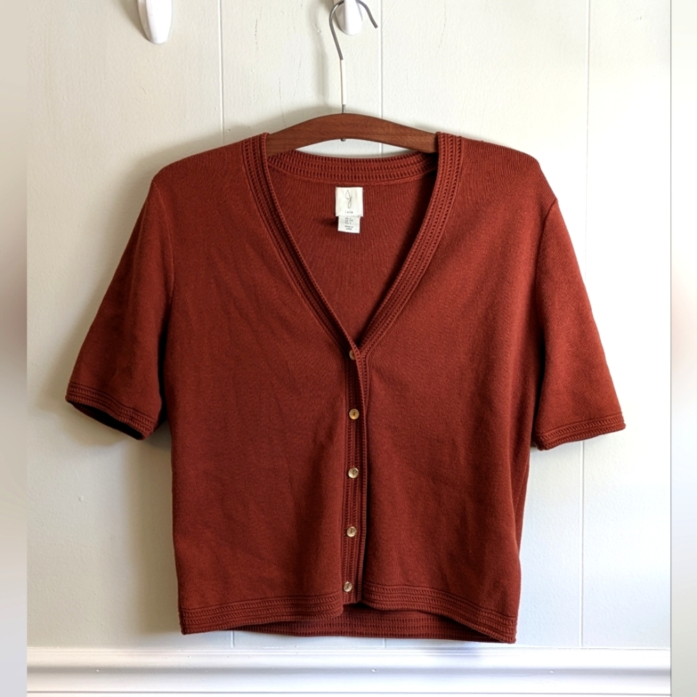 Rust Cardigan Top by "Joie"